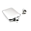 iSavage 6oz Rectangle Hip Flask with Engraved Vertical Grain Mirror