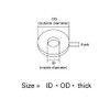 TOP-VIGOR 200Pcs M6 Clear Nylon Flat Washers, 12mm OD 6mm