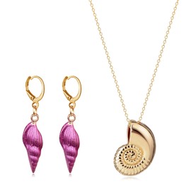 choice of all Gold Shell Pendant Necklace for Women Seashell Conch Necklace White Puka Shell Necklaces Hawaiian Beach Jewelry Summer Jewelry for Women Gifts for Vacation Birthday Gift