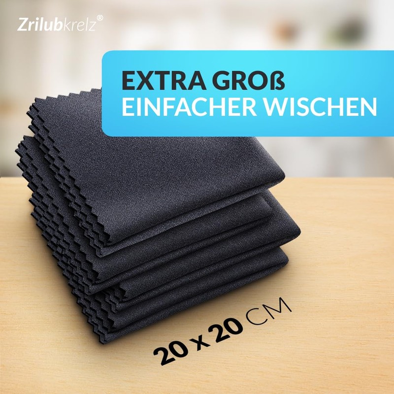 Zrilubkrelz® 8 Glasses Cleaning Cloths in Optician Quality - 20