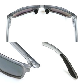 iZONE ID-P3160 Men's Polarized Sunglasses, Lightweight, UV Protection, Driving, Fishing, Golf, Sports, Black, Free size