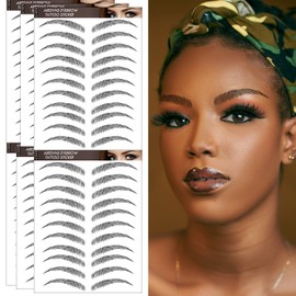Aresvns Eyebrow Tattoo Black 66 Pairs! 4D Black Eyebrow tattoo Transfers,Waterproof Imitation fake eyebrows (Only for People without Eyebrows) Christmas Gift