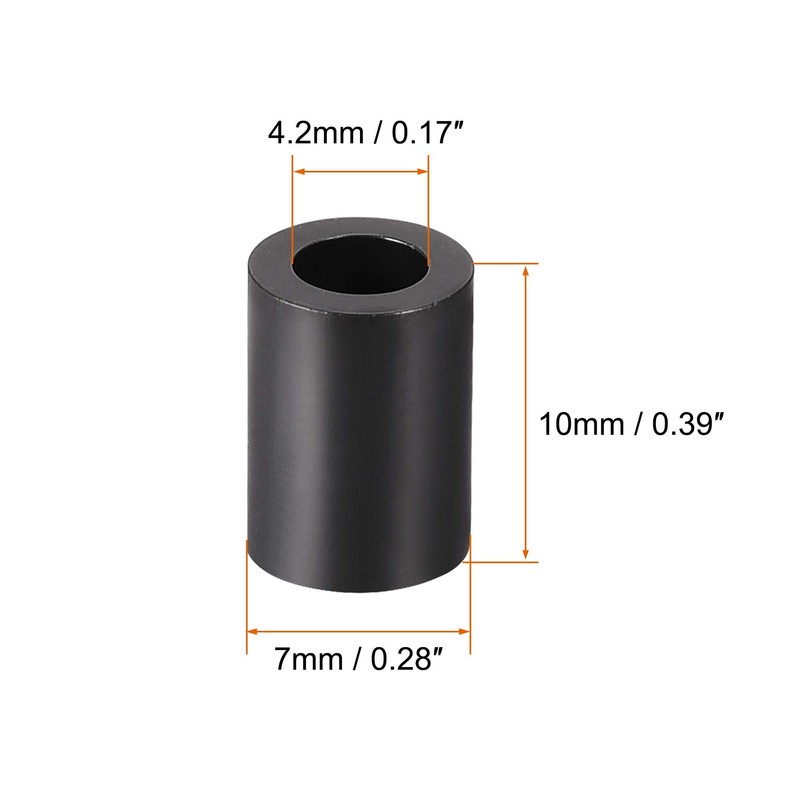 sourcing map Nylon Round Spacer Washer 4.2mm ID 7mm OD