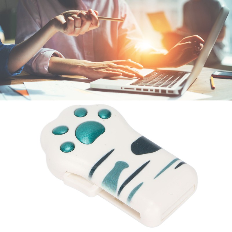 Memory Stick Olive Green Tabby Pattern Cat Paw Shape USB