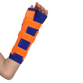 Pani TERESA MEDICA Wrist Support Thumb Bandage 2-in-1 Wrist Support Orthopaedic Universal Adjustable Right Left Children and Teenagers Wrist Bandage with Thumb 15-17 cm Blue