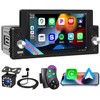 Wireless Apple CarPlay Single Din Car Radio,5.9 inch IPS Touch