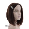Silver Rhinestone Studded Hair Barette Bobby Pin Clip | 4