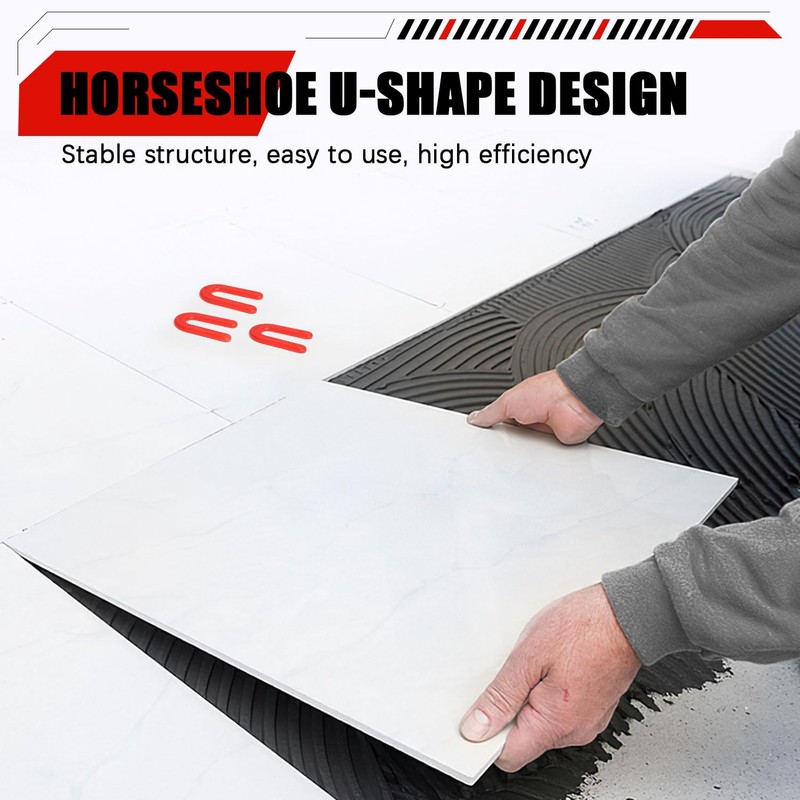 400 Horseshoe Tile Spacers, 1/8-Inch U-Shaped Plastic Spacers for Tile