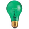 Satco S6081 25 Watt A19 Incandescent Light Bulb, Transparent Green