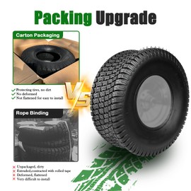 TRIPOWER 23x10.50-12 Lawn Mower Tires: 23x10.50x12 Tires for Riding Mower and Garden Tractor, 6PR Tubeless, 1340lbs Capacity, Set of 2