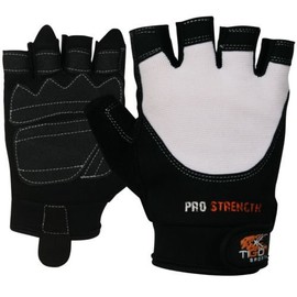 Tigon Sports Gel Weight Lifting Body Building Gloves Gym Straps Bar Training Leather Fitness (Large)