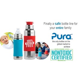 Pura Kiki Tall Silicone Sleeve for Bottle (Plastic Free, NonToxic Certified, BPA Free)