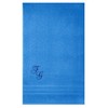 Lashuma London Bath Towel Embroidered with Monogram, Bath Towel Blue