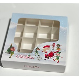 Empty Christmas Sweet/Section Boxes - 15x15x3.5cm