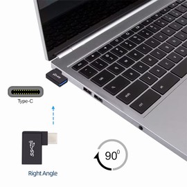 cablecc USB-C Type-C to USB 3.0 Female Right Angled 90 Degree OTG Adapter for Laptop Cell Phone