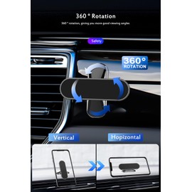 LDJYEONS Car Phone Holder, Magnetic Phone Holder for Car, 360° Rotation, Suitable for General Smartphones