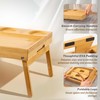 Lavievert 2-in-1 Bed & Couch Arm Tray, Bamboo Sofa Clip