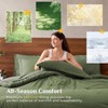 JOLLYVOGUE Queen Comforter Set Dark Green, Cationic Dyeing Bed in