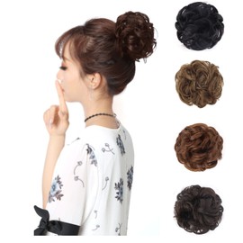 Bun Wig, Wig, Hair Extension, Point Wig, Kimono, Women's Scrunchie, Wedding, Shichi-Go-San Coming of Age Ceremony, Black, Black, Brown, Dark Brown, Light Brown