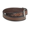 ARIAT Men's Arrow Tooled Floral Billit Belt, Black/Tan, 46