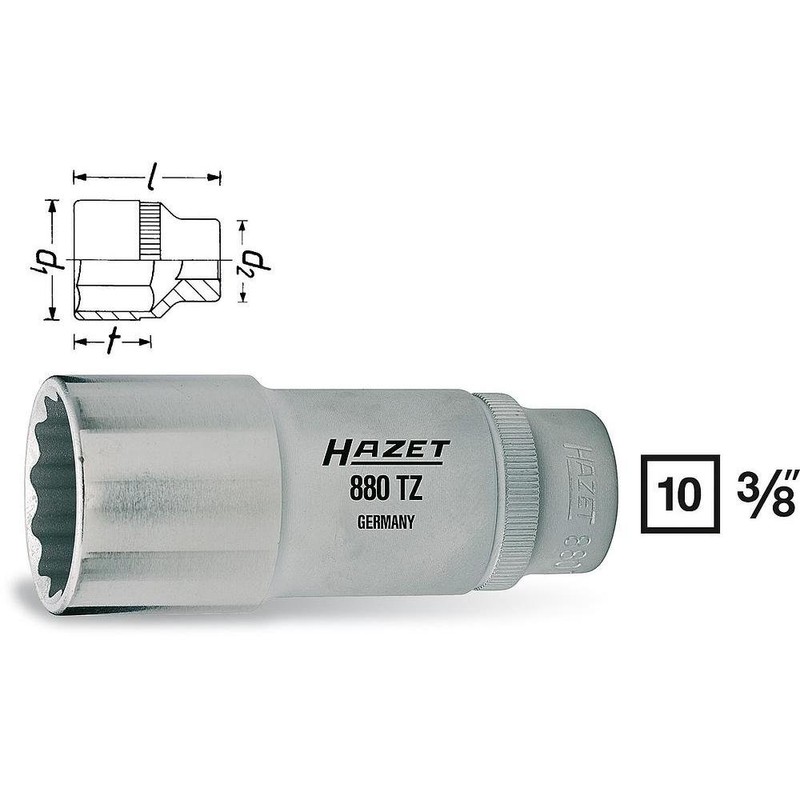 HAZET 880TZ-21 Double Face Width: 0.8 x Drive: 0.37 inches