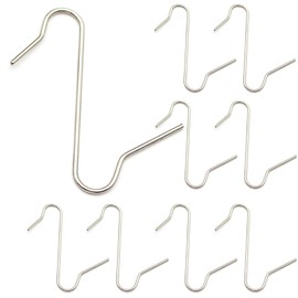 Acronde 200PCS Christmas Ornament Hooks Christmas Tree Z-Hooks Ornament Hanger Metal Wire Hanging Hook for Christmas Tree Christmas Balls Party Decorations (Silver)