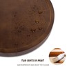 Round Decorative Tray Wood Bathroom Counter Organizer Farmhouse Kitchen Decor