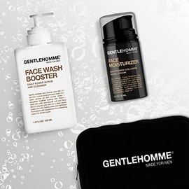 Gentlehomme Kit Facial Estuche Crema Limpiador Hombre Esenciales Faciales Viajes Set Cuidado Viaje Incluye Potenciador