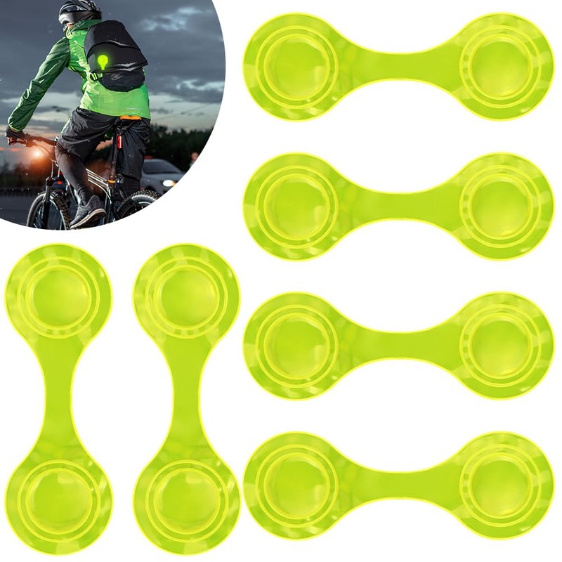 flintronic 6 PCS Reflective Magnetic Clips, Magnetic Reflector Clips, Night