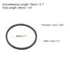 sourcing map 100 Pack Rubber Band Stretchable Rubber Elastic Band