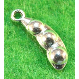 20Pcs. Tibetan Silver Pea POD Vegetable Charms Drops Jewelry Findings GF13A from D&J