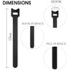 (100Pack- 8inch) Longer Reusable Cable Ties|Cable Tie|H HOME-MART Cable Straps