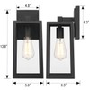 Emliviar Outdoor Wall Lantern, 13.8 Inch 1-Light Exterior Porch Light