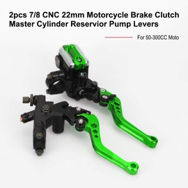 LKV Motorcycle Clutch Brake Levers Set - Universal 7/8" 22mm Handlebar Brake Master Cylinder Clutch Lever Left & Right Set for Honda Yamaha Kawasaki Suzuki