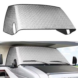 KDOWES RV Windshield Cover Compatible with Ford E450 Class C 1997-2025 RV Front Window Motorhome Cover Sunshade/Snow Cover
