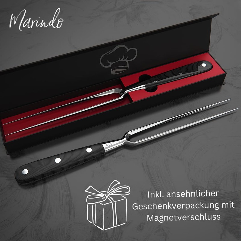 Marindo Professional Meat Fork, Stainless Steel, 31.5 cm, Meat Fork