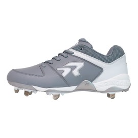 RIP-IT Ringor Flite Metal Softball Spikes for Women | Performance, Durability, and Superior Traction | Designed for Female Athletes | Size 5.5 | Charcoal & White