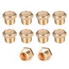 sourcing map 10pcs Brass Silencer G1/4 Adjustable Silencer G Brass