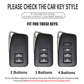 ontto Metal Leather Car Key fob Cover fit for Lexus 2013-2020 Lexus ES is GS NX LS RX RC 300h 350 200t 250 300 F 450h 460 600h Key Holder case Keyring Shell Keychain car Styling Accessories Brown 2