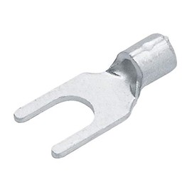 Nichifu Terminal Industry HC5.5Y-5 Bare Crimp Terminals for Copper Wire (Y-Type), 10 Pieces