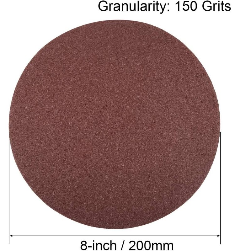 MACHSWON 8-inch Aluminum Oxide Flocking Sandpaper Flocking Sandpaper for Random