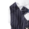 Pet Suit Bow Decor Striped Breathable Dog Cat Wedding Shirt