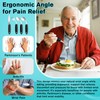 AuntyFey 4Pcs Weighted Adaptive Utensils, 45°Angled Parkinsons Utensils for Elderly,