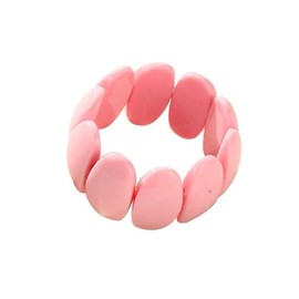 Involsionary Colorful Resin Acrylic Elastic Bangle Bracelet for Women Vintage Chunky Statement Geometric Adjustable Bracelet for Women Summer Holiday Vacation Jewelry-Pink