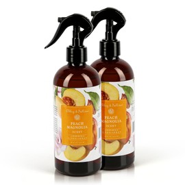 Abbey & Sullivan Linen Spray, Peach Magnolia, Fabric Freshener and Fragrance Room Spray, Pack of 2, 16 oz