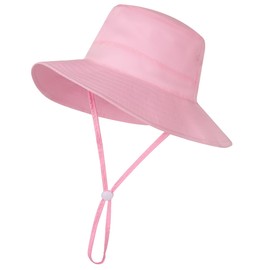 Baby Sun Hat UPF 50+ Toddler Bucket Hat for Boys Girls 0-4 Years (US, Age, 2 Years, 4 Years, Pink)
