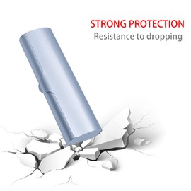 Philley Eyeglass Case Aluminum Ultra-Light Hard Myopia Glasses Case (Silver)