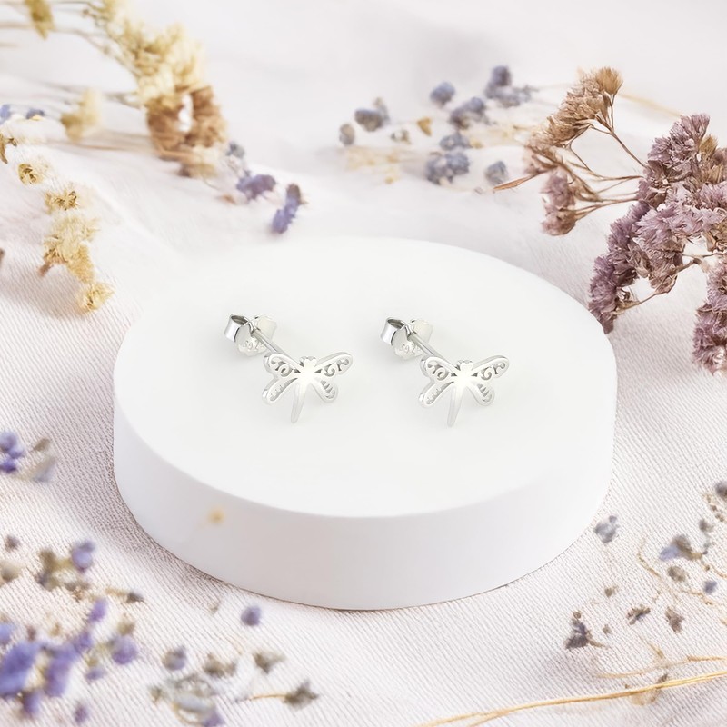 SOFIA MILANI - Women's Earrings 925 Silver - Dragonfly Stud