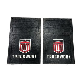 Truckworx TW36 Heavy-Duty Mud Flaps, 24 x 36 inches, 5/8 inch Thick, Black, Set of 2