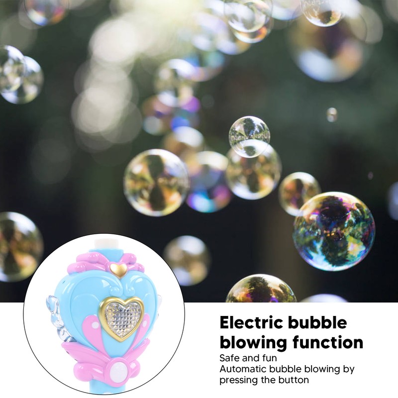 Kids Bubble Blower Wand Automatic Electric Light Up Bubble Blower